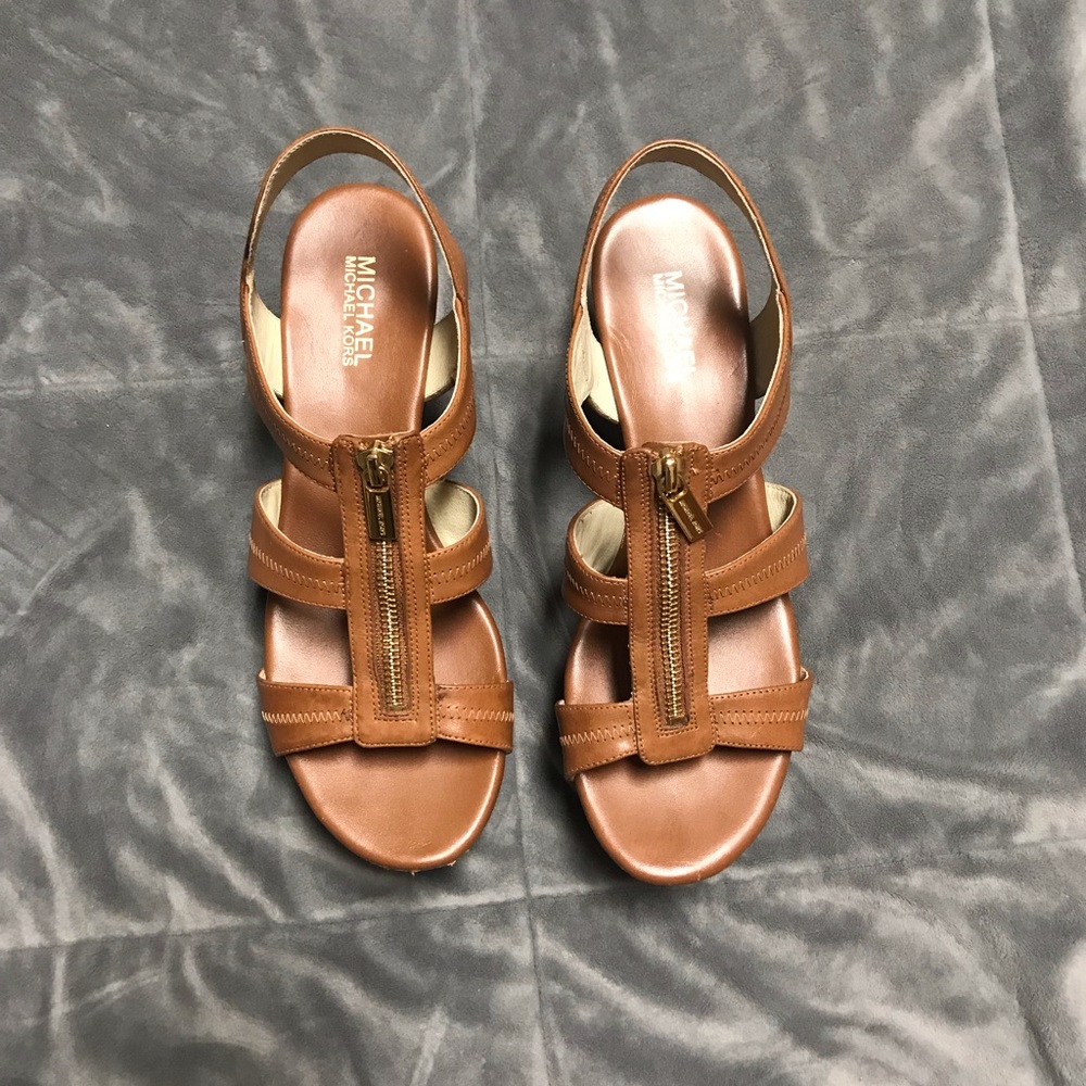 Camel Platform Sandals